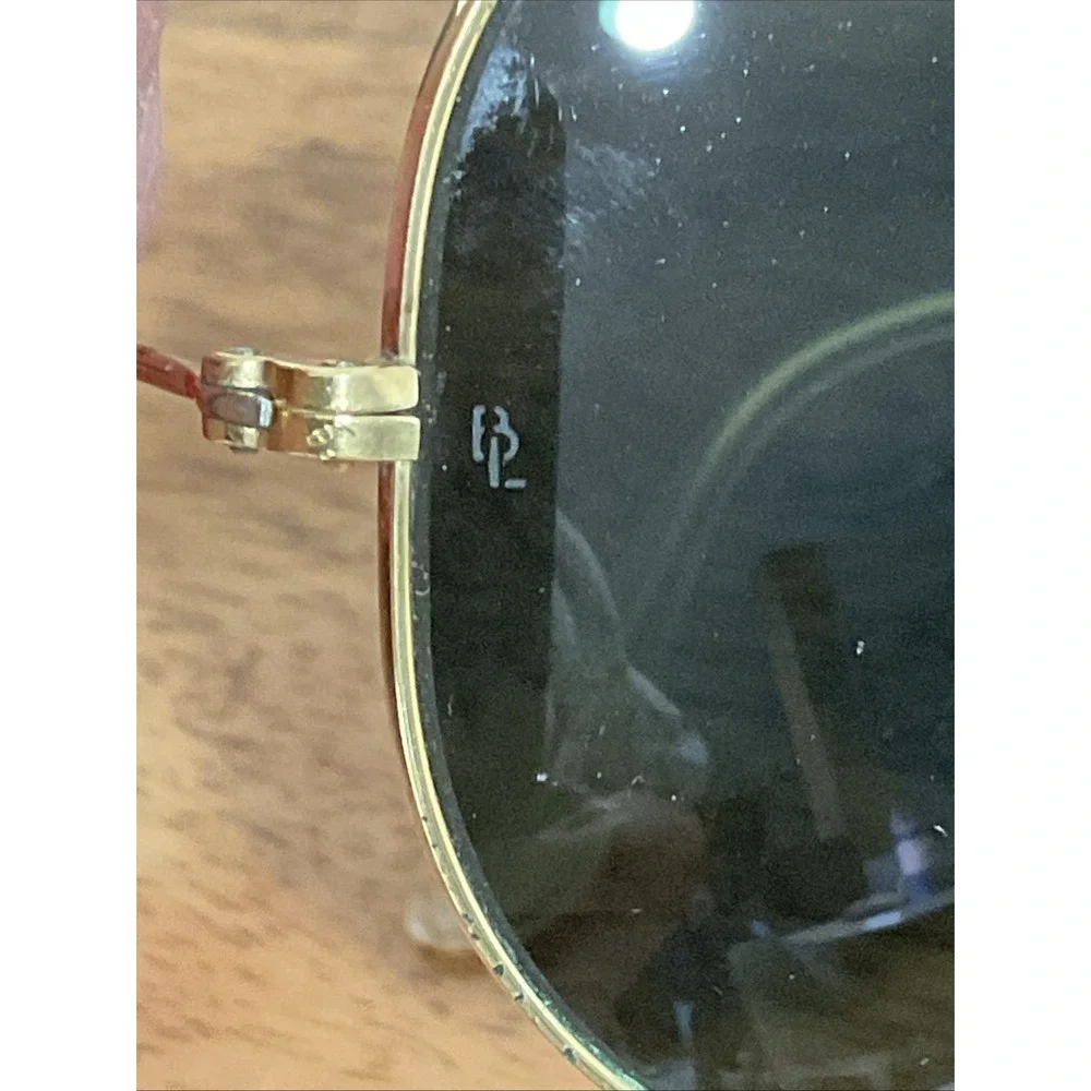 Vintage B&L Ray Ban USA Aviator  64-14 Gold Frame Sunglasses.